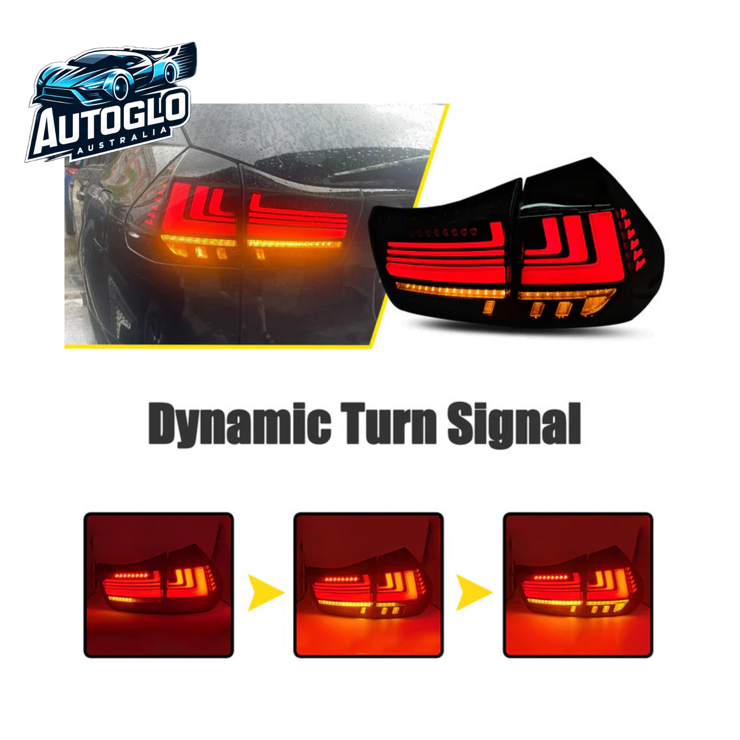 Autoglo Australia LED Tail Lights For Lexus RX 2003-2009 RX330 RX350 RX400h Start UP Animation