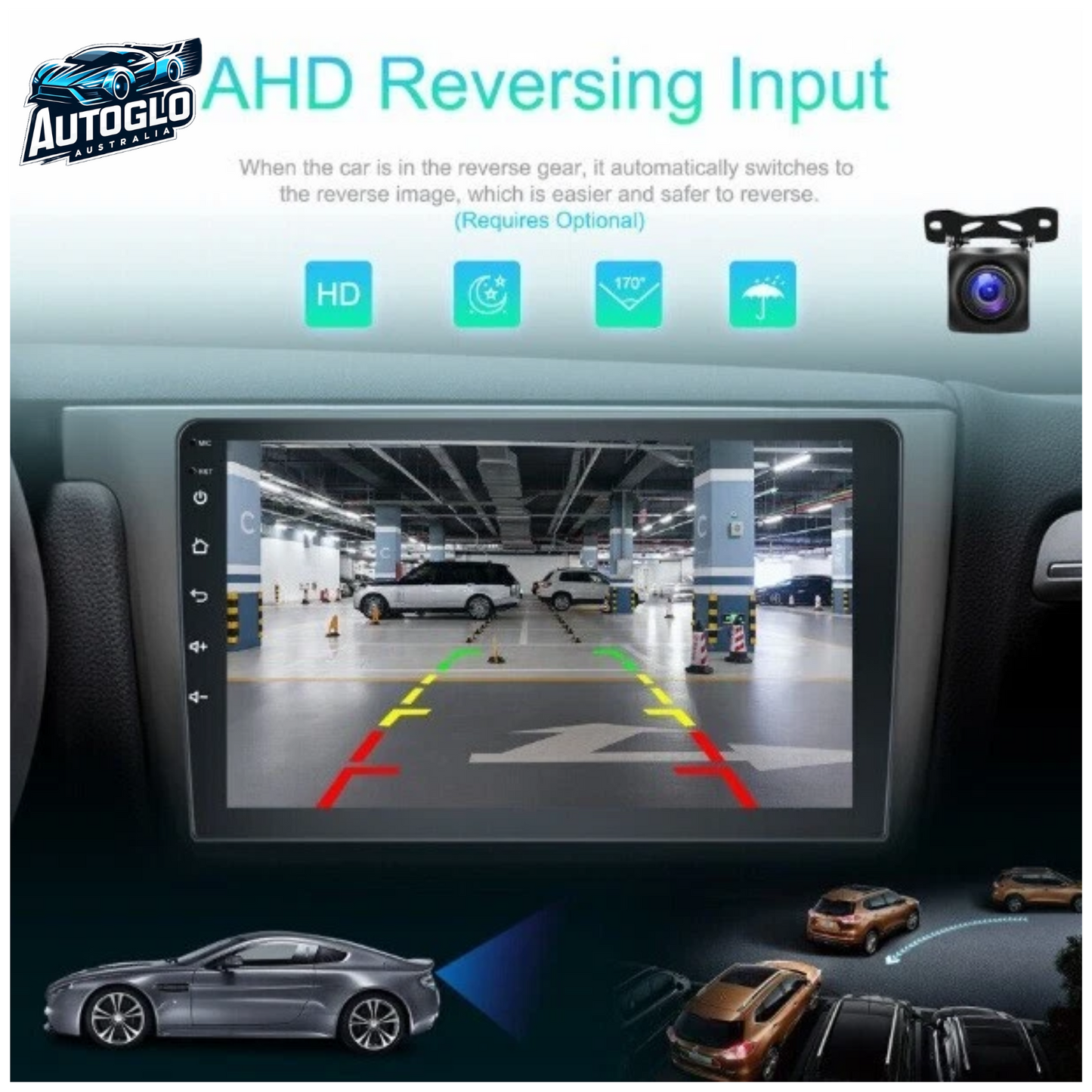 Autoglo Australia 9" (2GB+32G) Android Carplay BT GPS Stereo for NISSAN NAVARA NP300 (2015-22)
