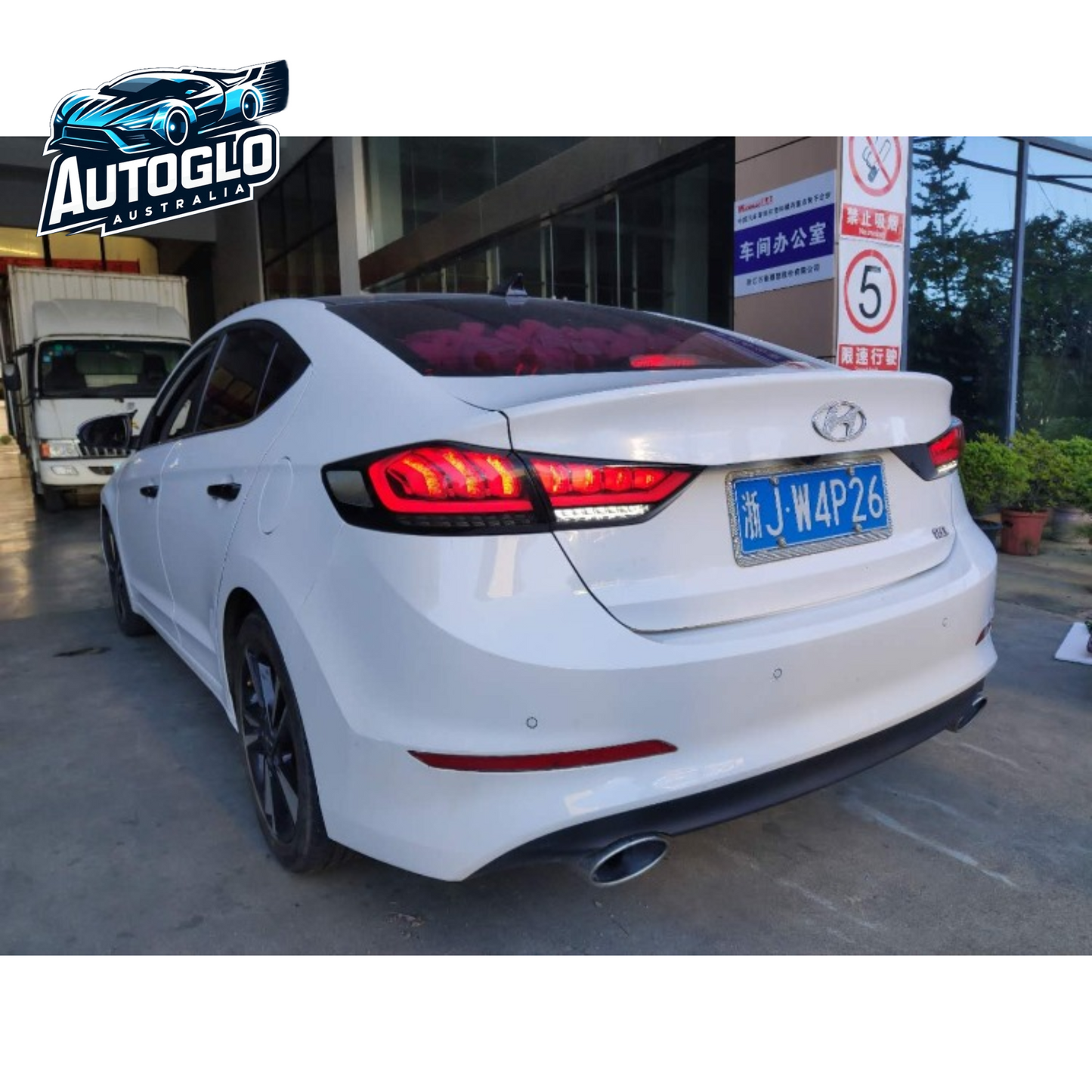 Autoglo Australia Brand New Led Smoked Taillights for 2015-2019 Hyundai Elantra