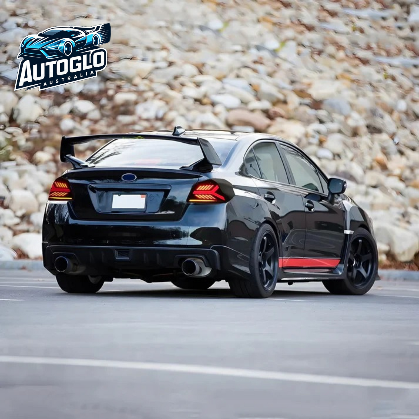 Autoglo Australia LED Tail Lights for Toyota Subaru WRX STI 2015-2021 DRL Start UP Animation Rear Back Lamps