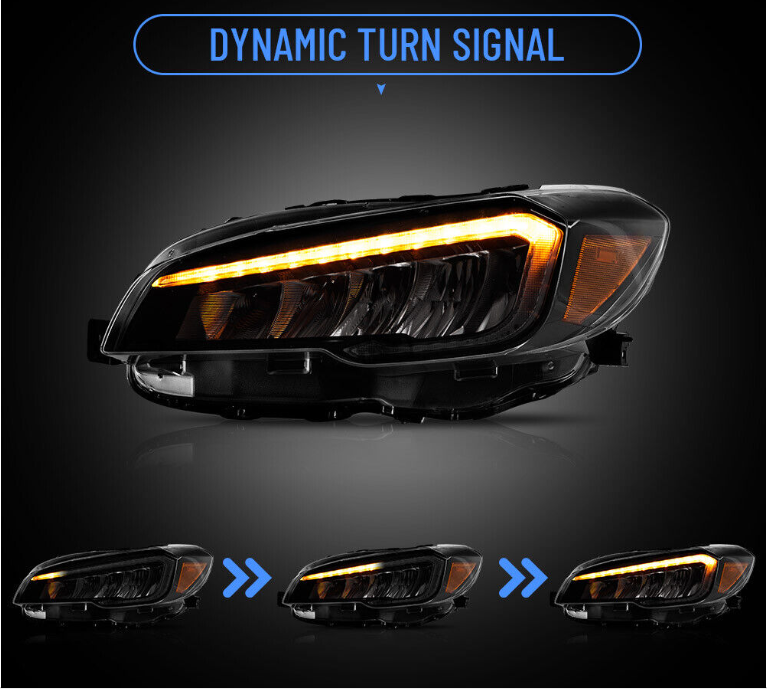 VLAND LED Projector Headlights For 2015-2021 Subaru WRX w/ Sequential Indicators