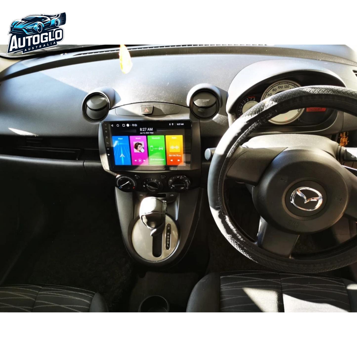 Autoglo Australia 9" CarPlay Android For MAZDA 2 (2007 -14) GPS BT WiFi (2GB+32GB)