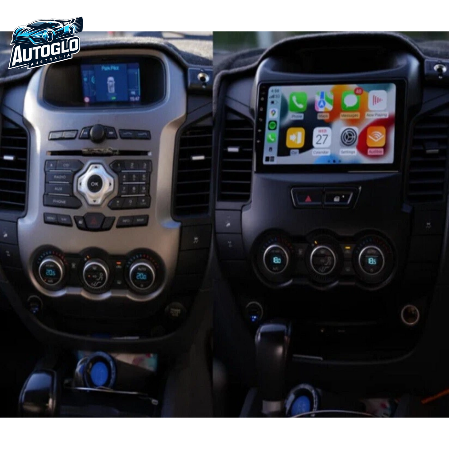 Autoglo Australia 9" (2+32G) GPS BT WiFi CARPLAY ANDROID 13 Stereo For FORD RANGER (2011-15) Gifts