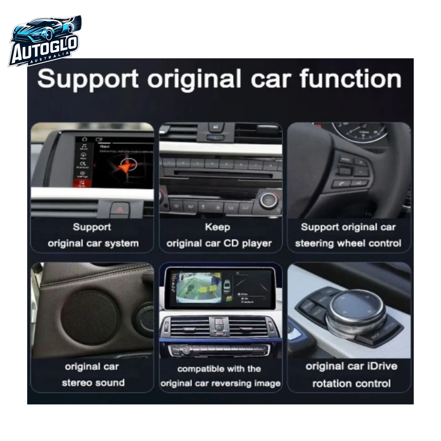 Autoglo Australia BMW 3/4 Series F-Models 9" Carplay Android BT GPS 4G Auto Stereo (NBT only)