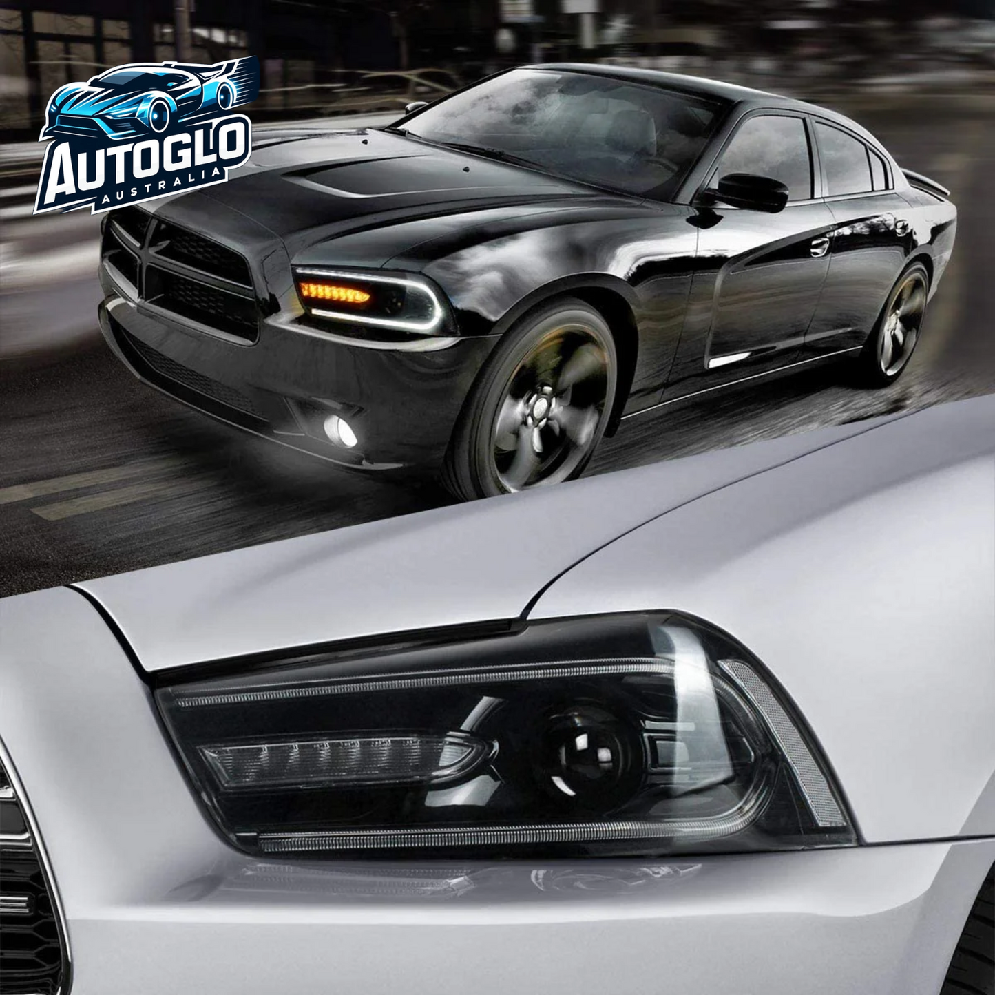 VLAND Dual Beam Projector Headlights for Dodge Charger 2011-2014