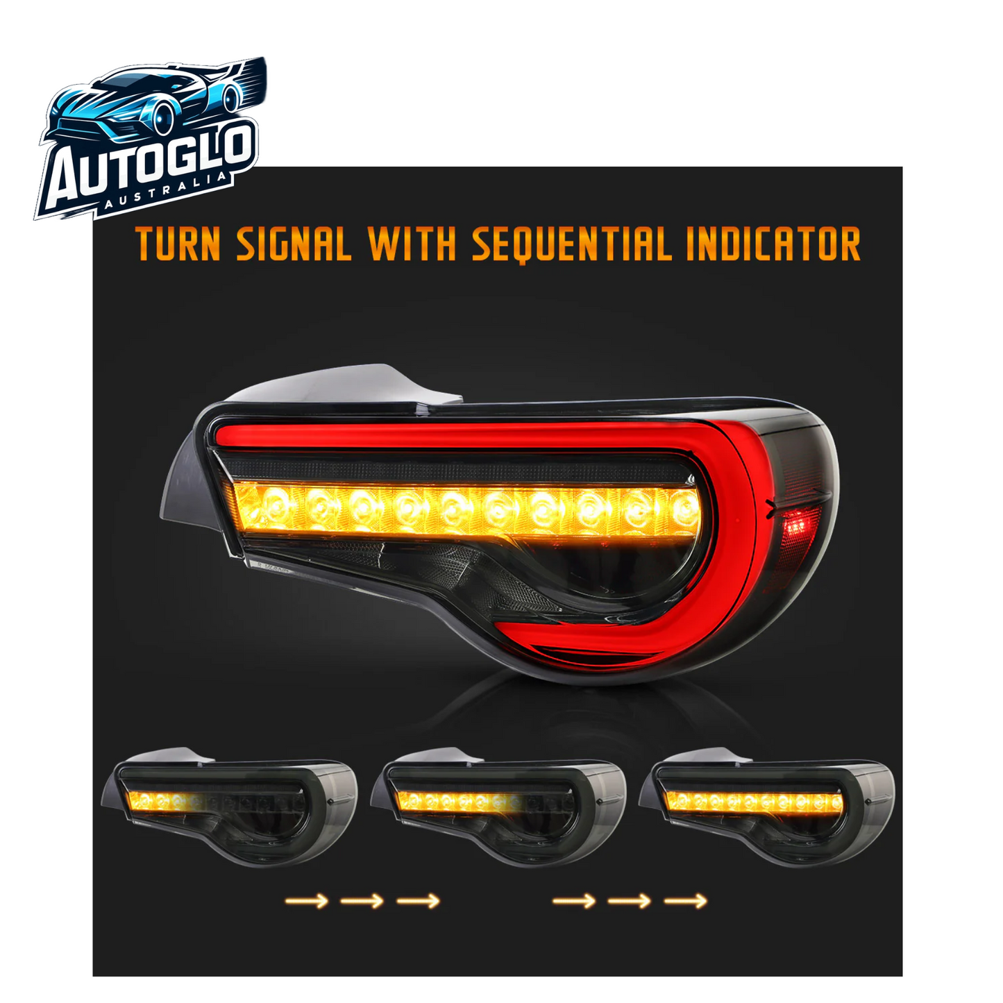 VLAND Set of Dual Beam Projector Headlights and Full LED Tail Lights for Toyota 86 and Subaru BRZ