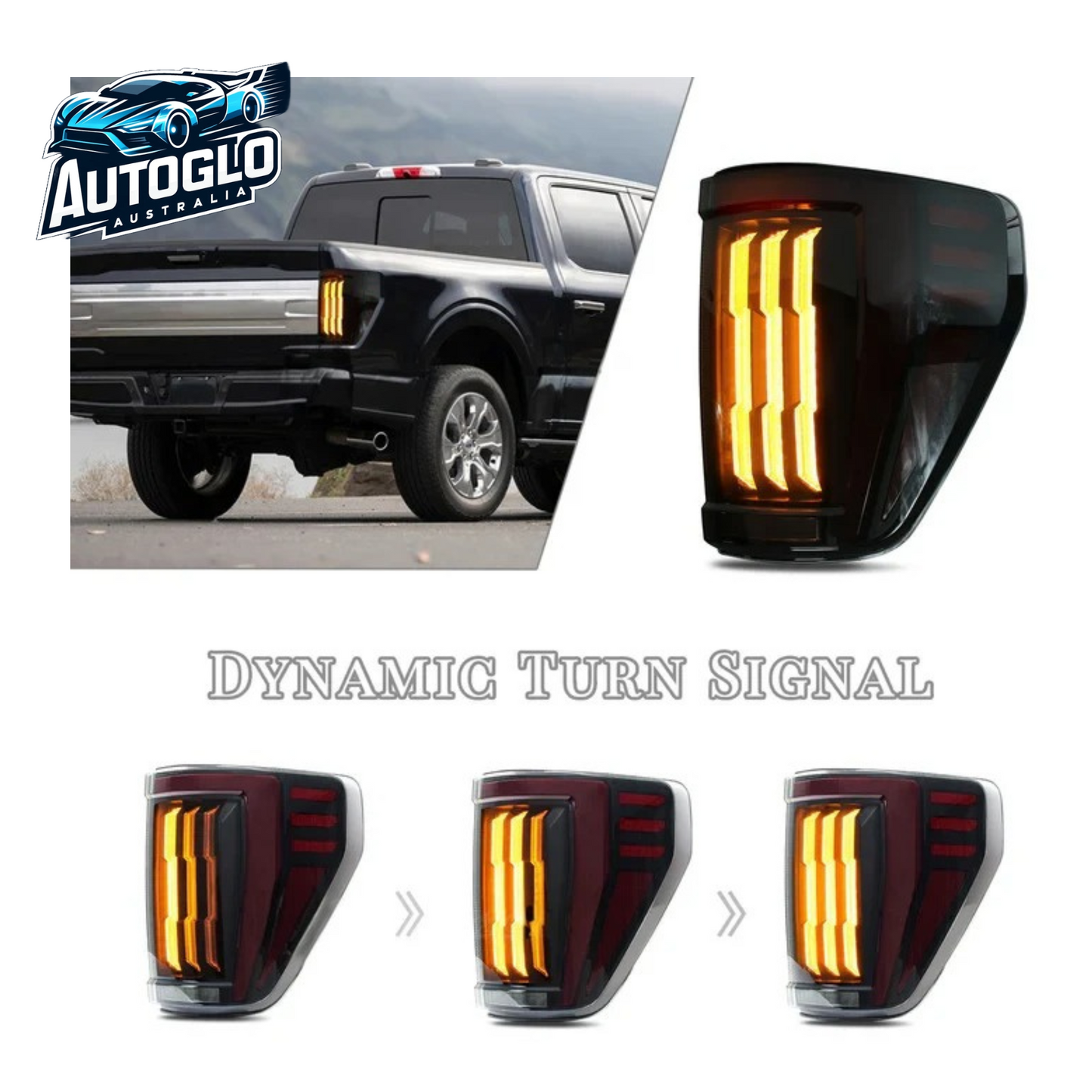 Autoglo Australia LED Tail Lights for Ford F150 F-150 2021 2022 2023 Rear Lamp
