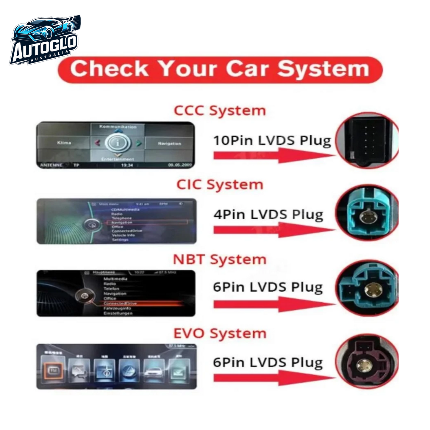 Autoglo Australia 9" BMW X5 E70 X6 E71 12.3" XL FHD Carplay Android BT GPS 4G Auto Stereo (CIC)