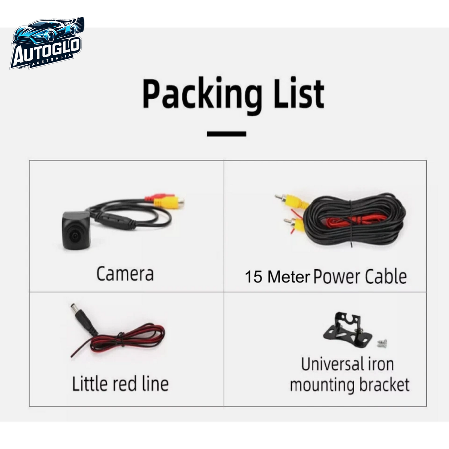 Autoglo Australia AHD HD 1080P 10M Reverse Car Rear View Backup Parking Camera Waterproof IR