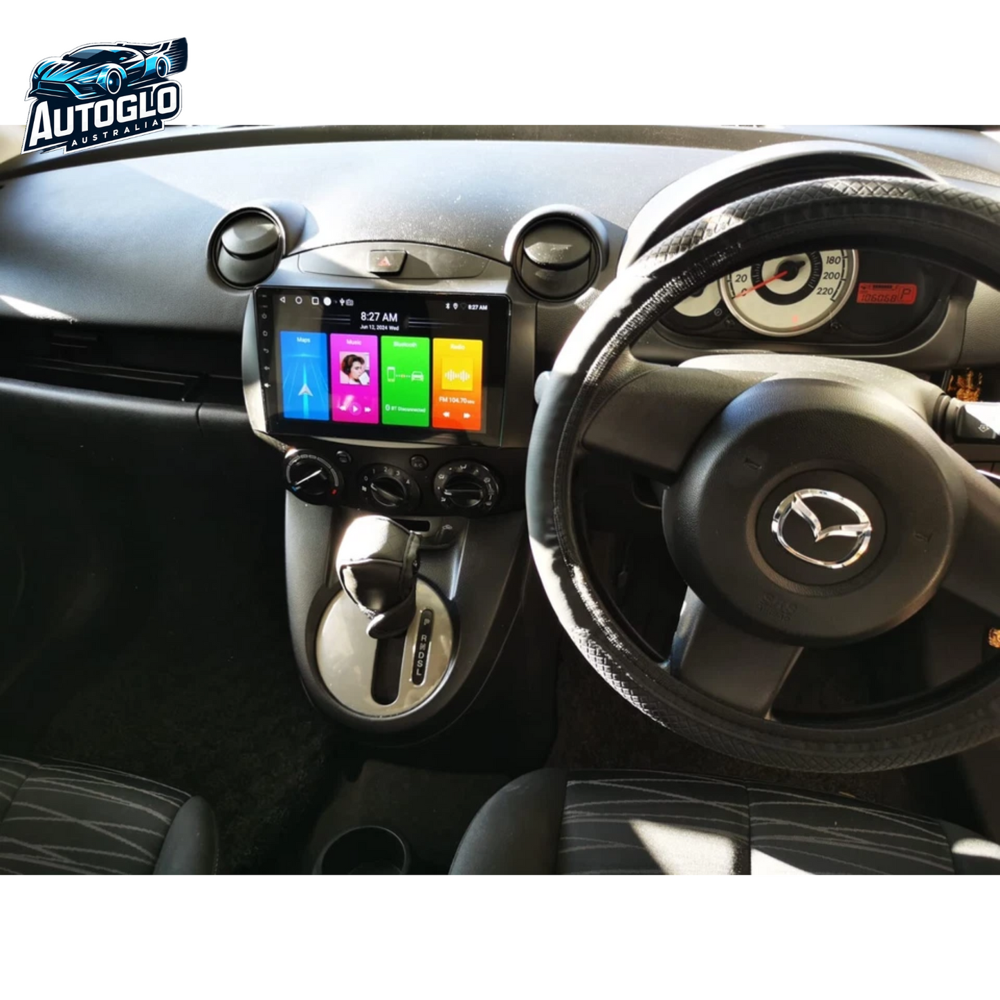 Autoglo Australia 9" CarPlay Android For MAZDA 2 (2007 -14) GPS BT WiFi (2GB+32GB)