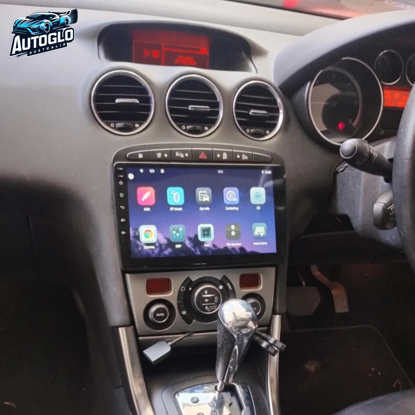 Autoglo Australia 9" (2G+32G) GPS BT CARPLAY ANDROID 13 PEUGEOT 308 (2008-14)-FREE GIFTs