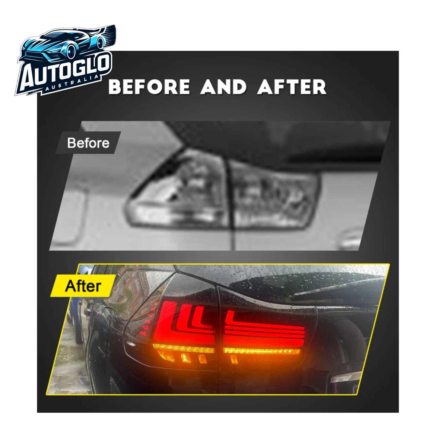 Autoglo Australia LED Tail Lights For Lexus RX 2003-2009 RX330 RX350 RX400h Start UP Animation