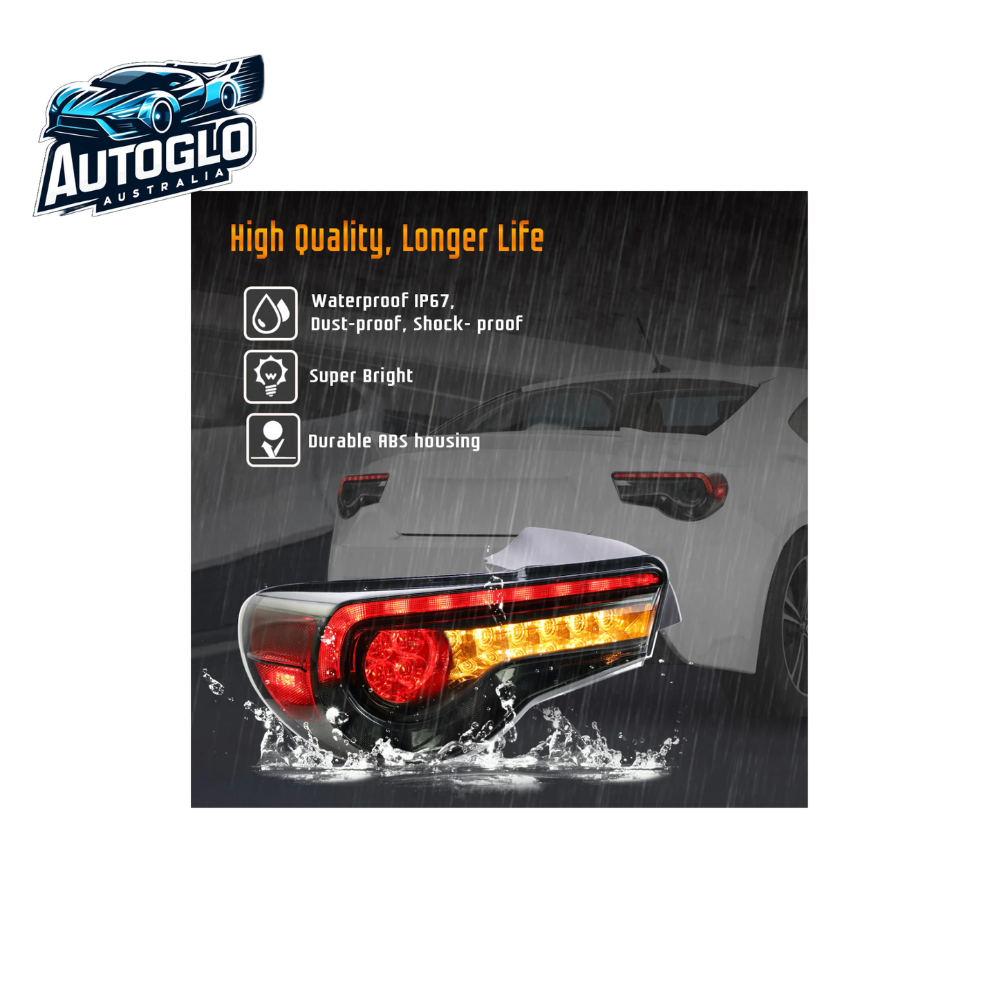 VLAND Full LED Tail Lights for Toyota 86 GT86 2012-2020 Subaru BRZ 2013-2020 w/ Sequential Turn Signals