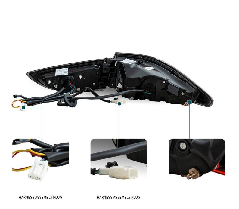 LED Taillights Smoke Lens Rear Lamps For 2019 2020 2021 Mazda3 Axela Sedan