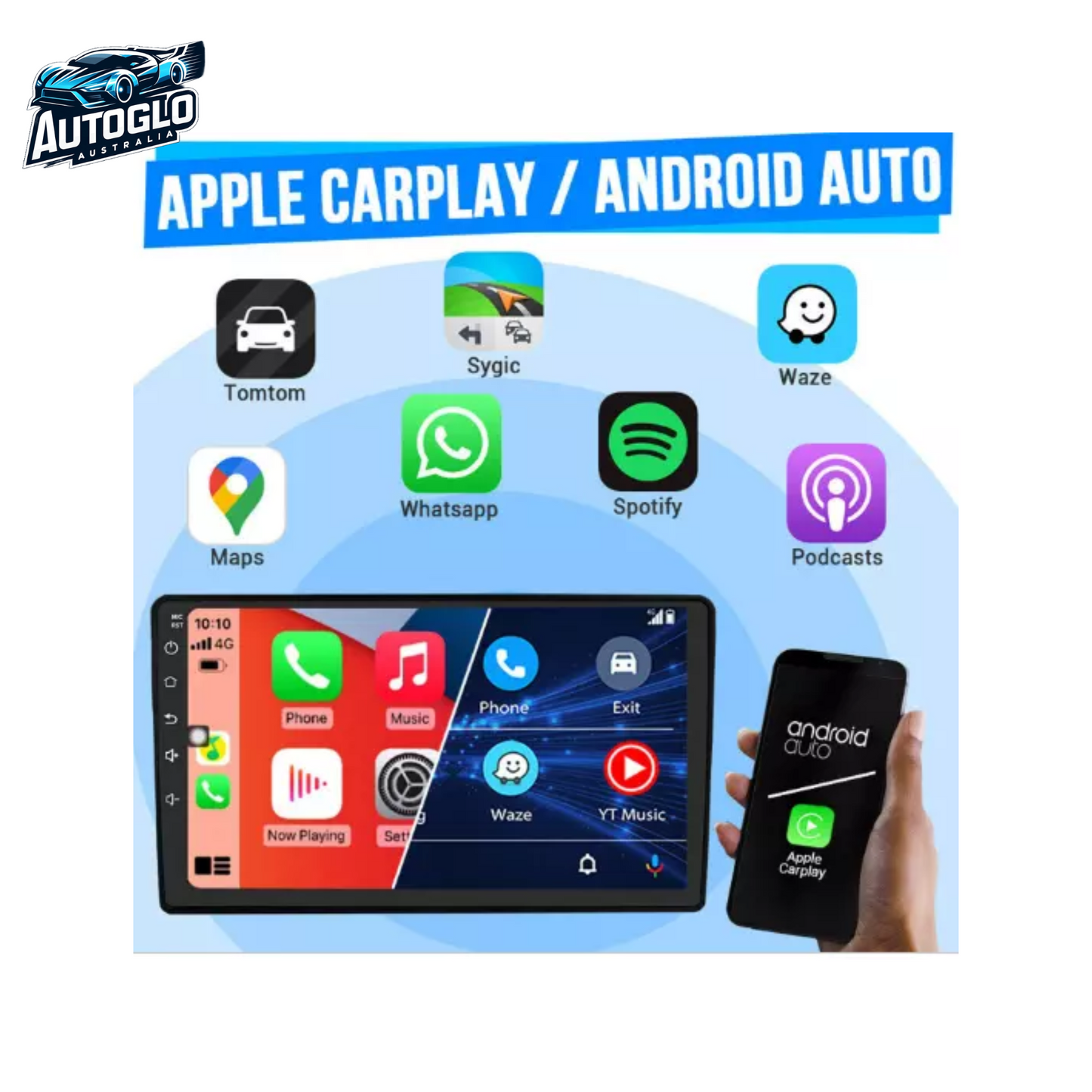 Autoglo Australia 9" CarPlay Android GPS BT WiFi Stereo For PORSCHE CAYENNE (2002-10) 2+32GB