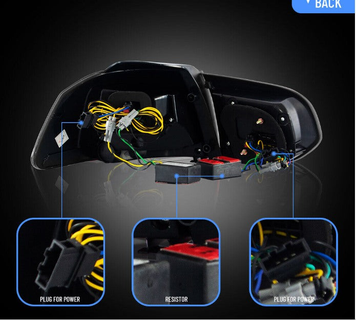 VLAND Smoked LED Tail Light For 2008-2014 Volkswagen Golf 6 MK6 GTI R Rear Lamps