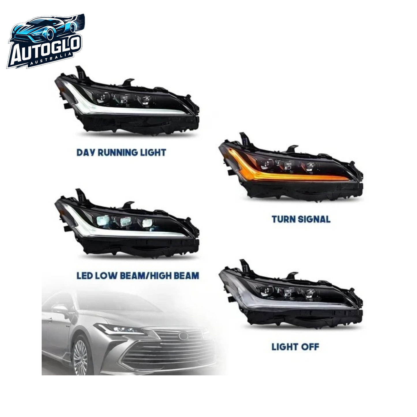 Autoglo Australia LED Headlights For Toyota Avalon 2019 2020 2021 2022