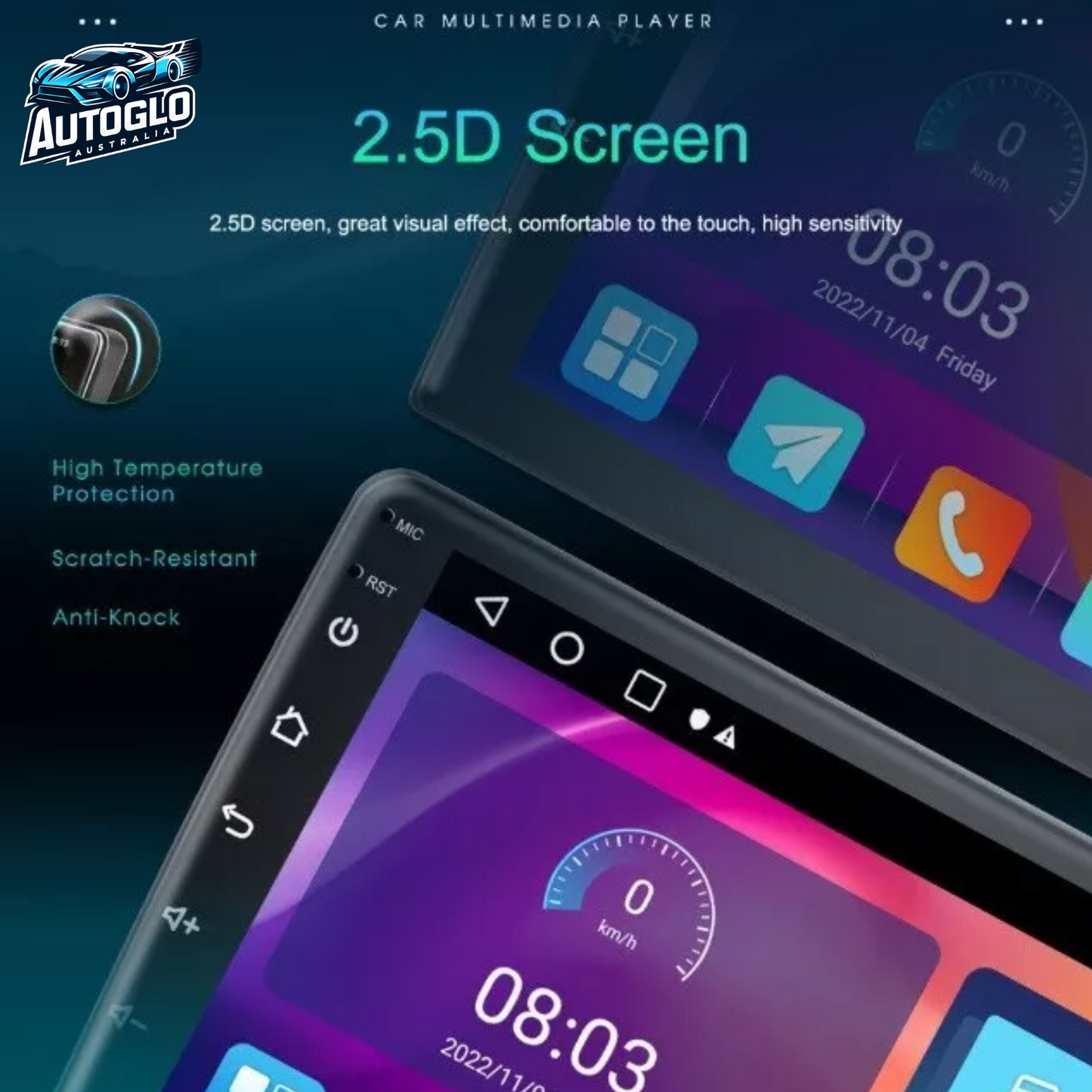 Autoglo Australia 10.1" Android 13 Carplay BT GPS Stereo for Toyota RAV4 2GB+32GB (2018-2020)
