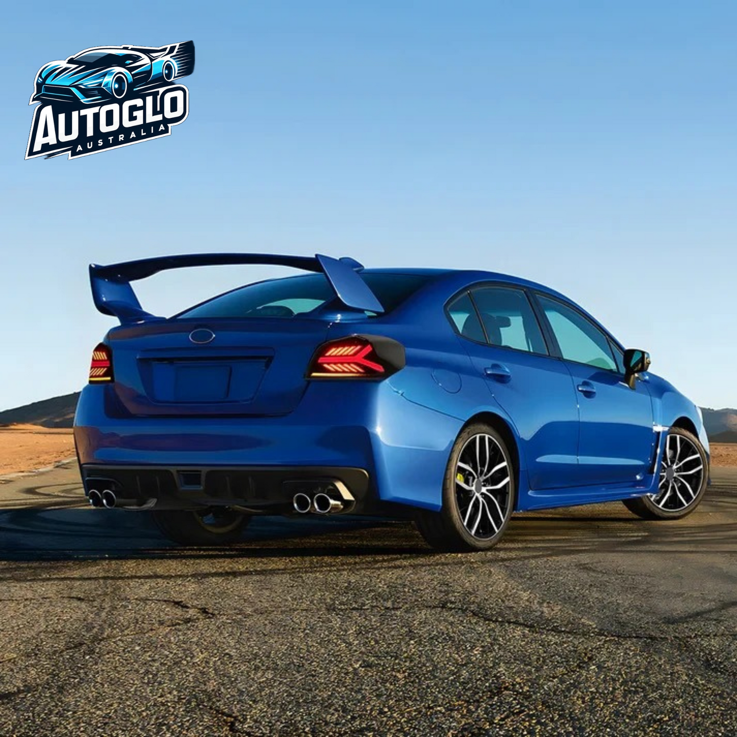 Autoglo Australia LED Tail Lights for Toyota Subaru WRX STI 2015-2021 DRL Start UP Animation Rear Back Lamps