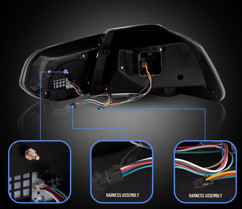 VLAND Smoked LED Tail Lights For 2008-2013 VW Volkswagen Golf6 MK6 W/Sequential