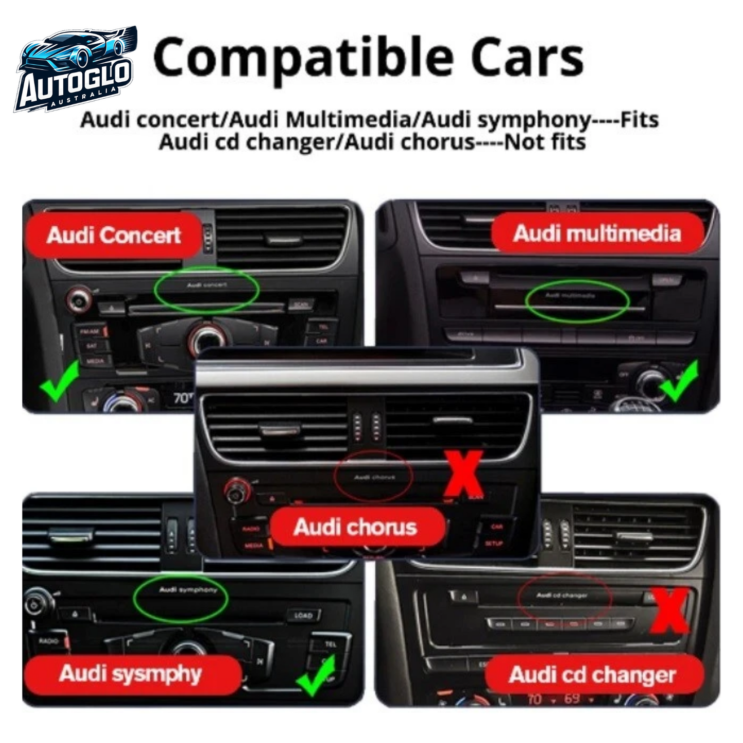 Autoglo Australia 10.25" Android Carplay Stereo BT GPS For Audi A4 B8 A5 (2009-16 High)- 8G+64G