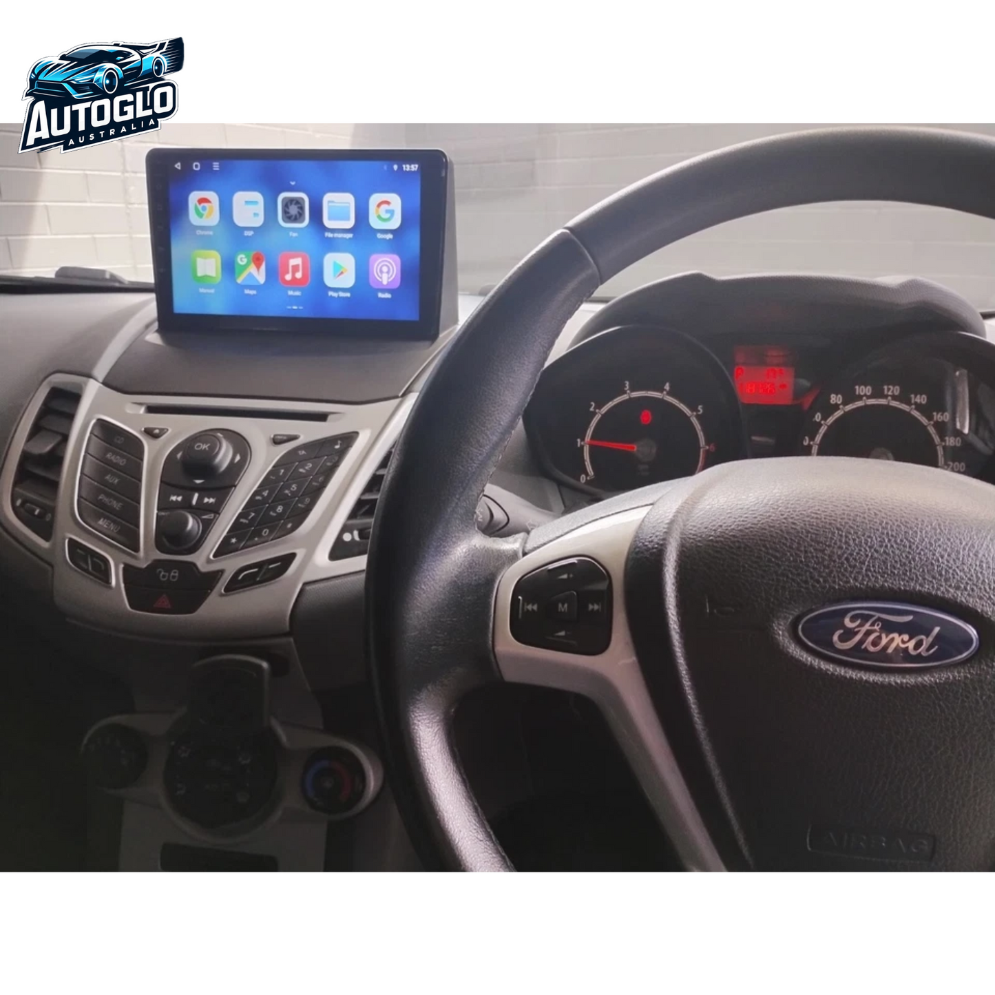 Autoglo Australia 9" Android Carplay Stereo BT GPS for FORD FIESTA 2GB+32G (2009-16)