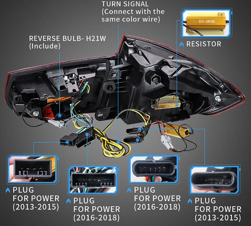 Autoglo Australia's VLAND LED Tail Lights for BMW 3 Series/M3 (2012-2018), featuring sleek design with red lens