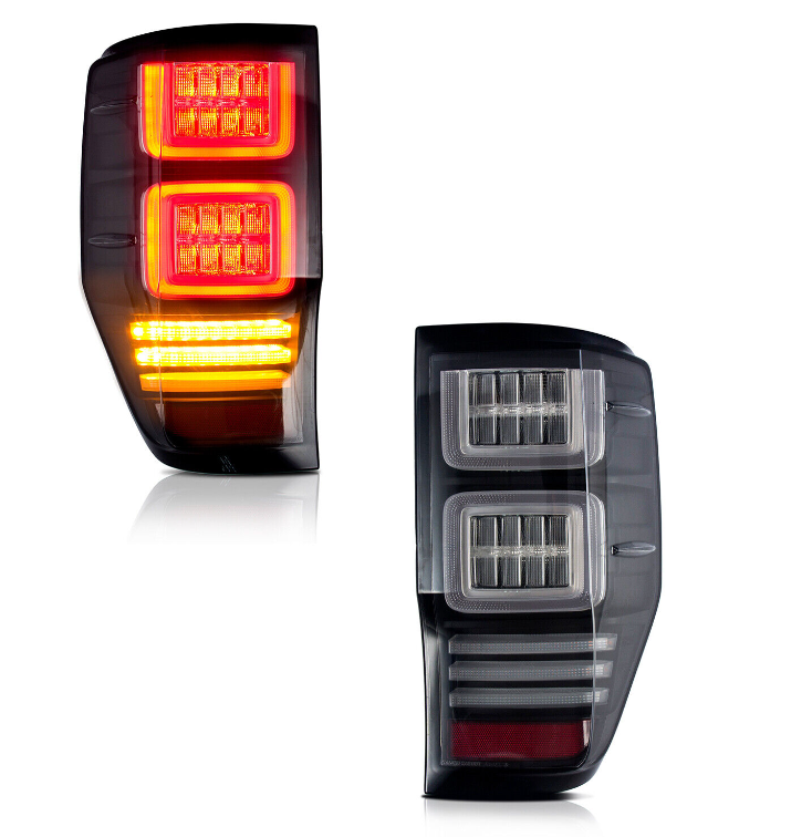 VLAND Clear Lens LED Tail Lights For 2012-2021 Ford Ranger Raptor w/Sequential