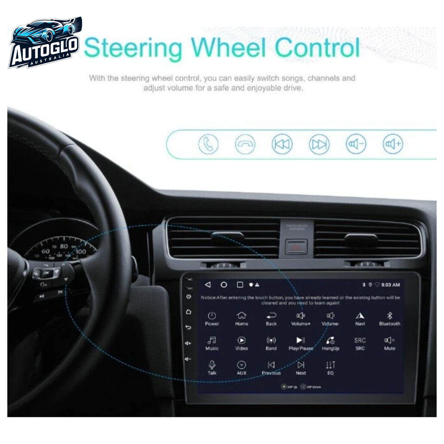 Autoglo Australia 9" (2GB+32G) Android Carplay BT GPS Stereo for SUZUKI SX4 Models (2006-13)