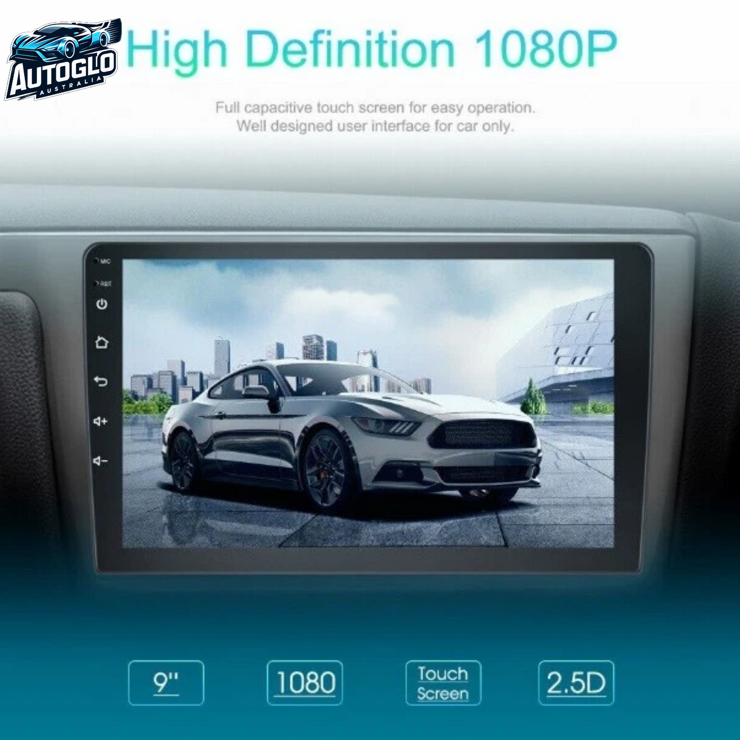 Autoglo Australia 9" CarPlay Android 13 GPS BT WiFi Stereo For HYUNDAI KONA (2018+) 2GB+32GB