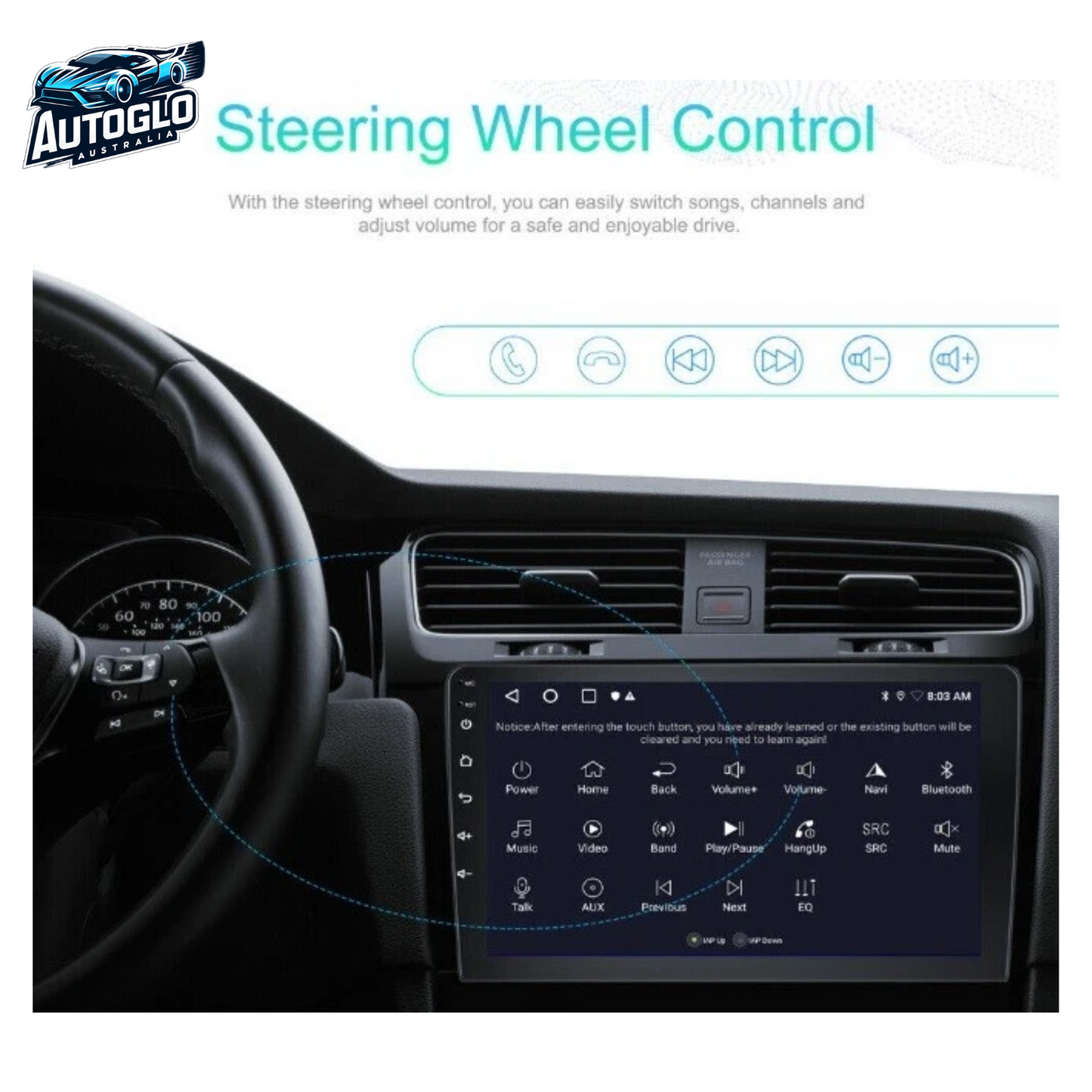 Autoglo Australia 10.1" Carplay Android 2GB+32GB BT GPS NAVI Stereo for KIA CERATO (2000-06)