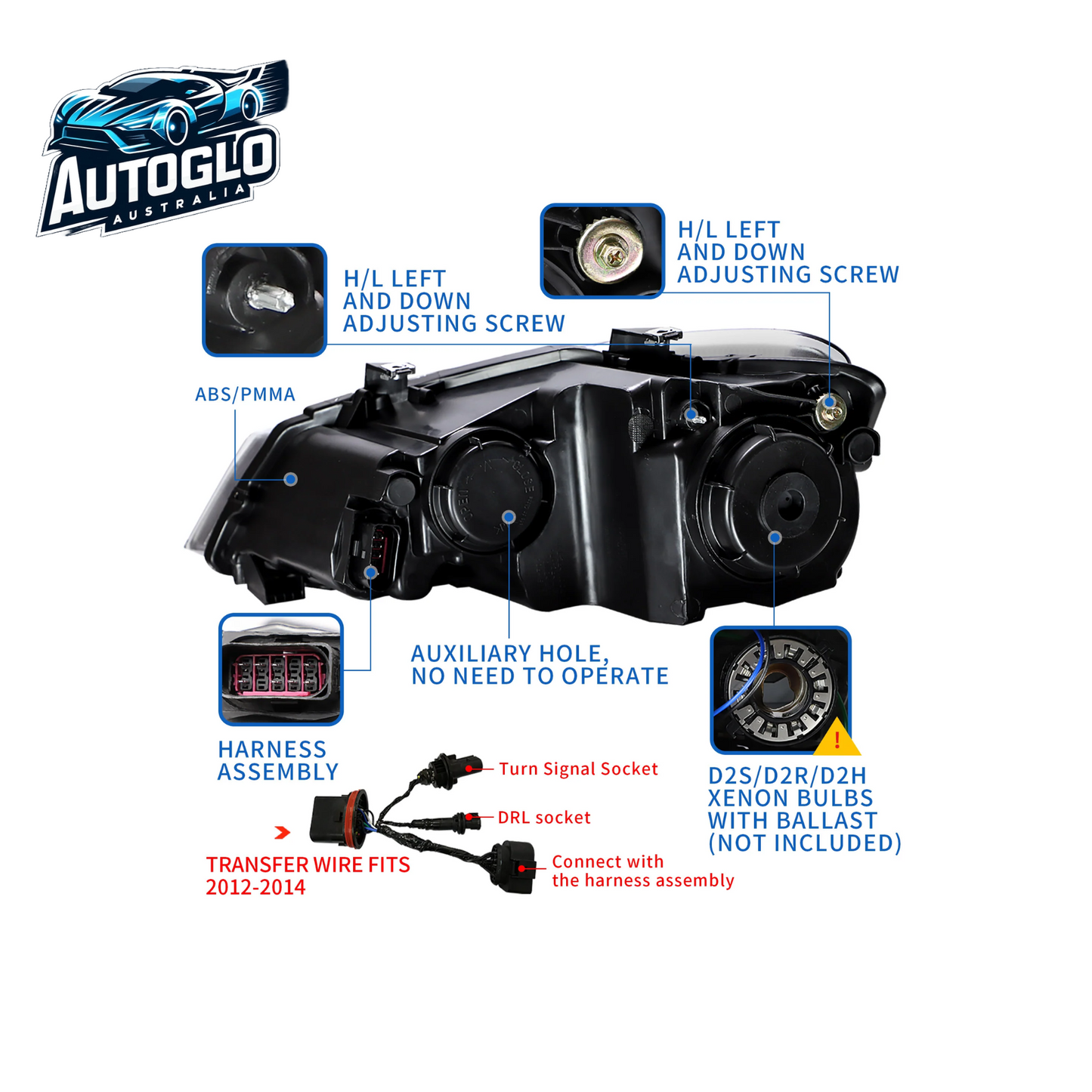 VLAND Dual Beam LED Headlights Volkswagen Polo 2011-2017