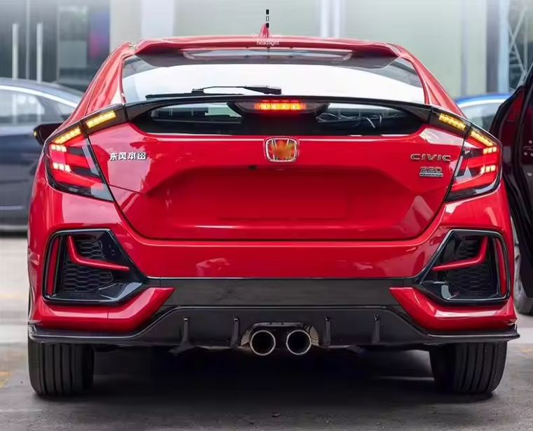 Autoglo Australia Smoked Fully LED Aftermarket Taillights For 2016-2021 Honda Civic Hatchback V1 - Autoglo Australia