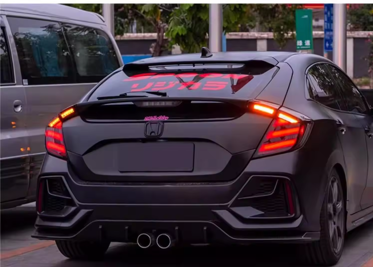 Autoglo Australia Smoked Fully LED Aftermarket Taillights For 2016-2021 Honda Civic Hatchback V1 - Autoglo Australia