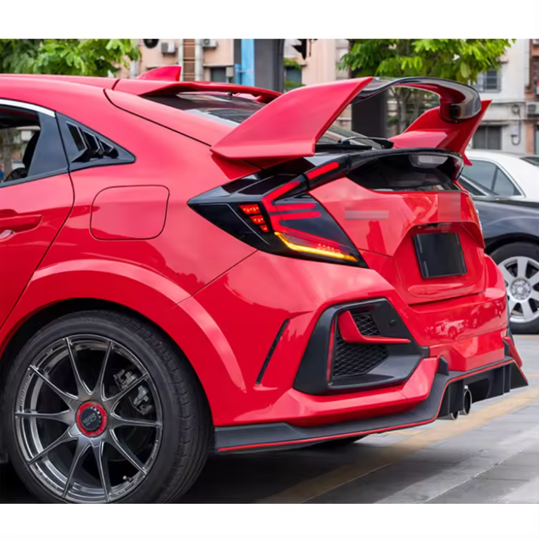 Autoglo Australia Smoked Fully LED Aftermarket Taillights For 2016-2021 Honda Civic Hatchback V2 - Autoglo Australia