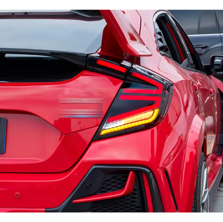 Autoglo Australia Smoked Fully LED Aftermarket Taillights For 2016-2021 Honda Civic Hatchback V2 - Autoglo Australia