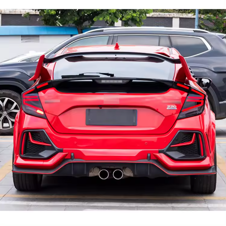 Autoglo Australia Smoked Fully LED Aftermarket Taillights For 2016-2021 Honda Civic Hatchback V2 - Autoglo Australia