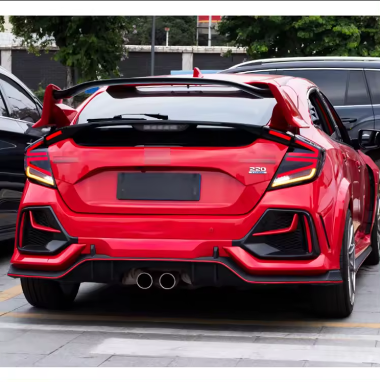 Autoglo Australia Smoked Fully LED Aftermarket Taillights For 2016-2021 Honda Civic Hatchback V2 - Autoglo Australia