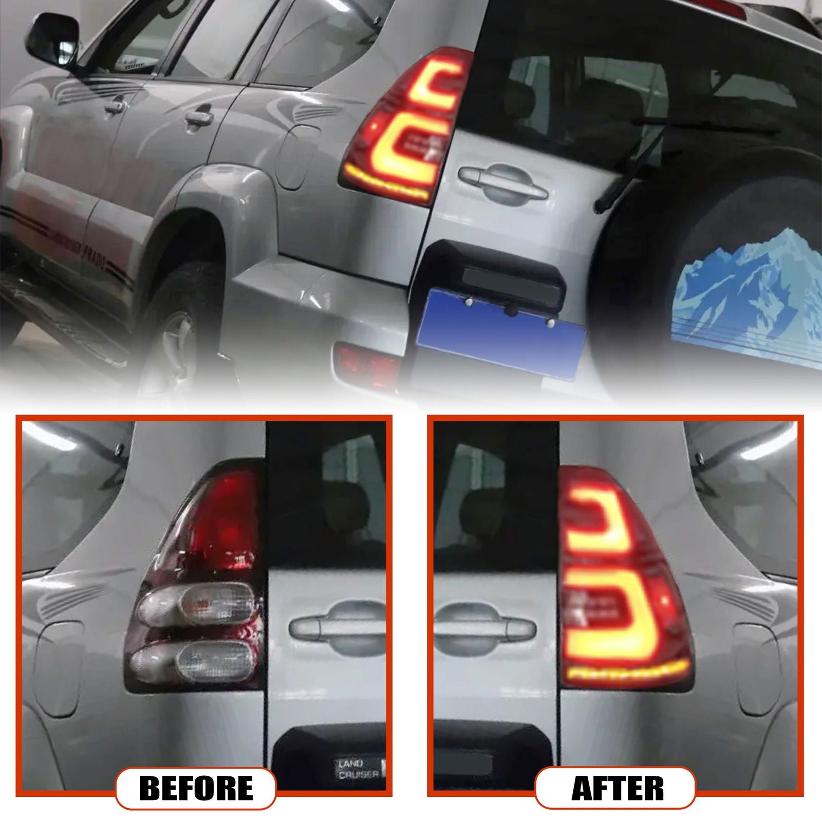 Autoglo Australia Smoked Taillights for 2003-2009 Toyota Prado - Autoglo Australia