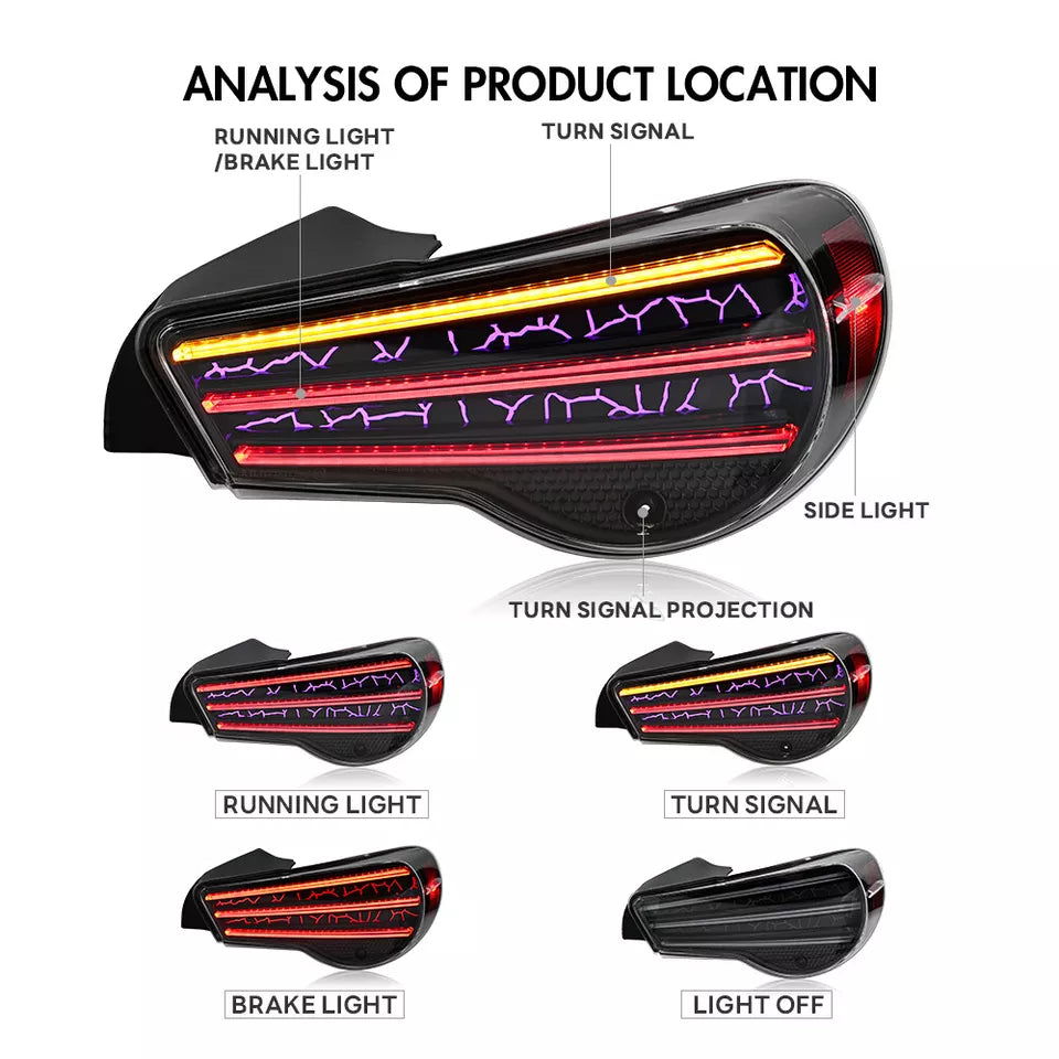 Autoglo Australia Tri Bar Projector LED Taillight for 2012-2020 Toyota 86 Subaru BRZ - Autoglo Australia