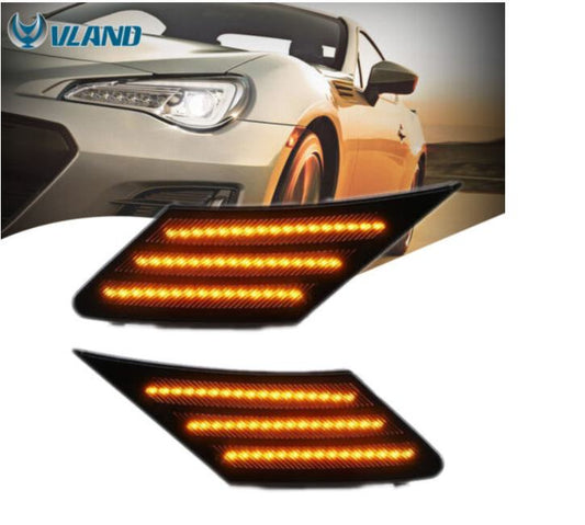 Black LED Side Marker Lights For 13-20 Subaru BRZ FR-S GT86 w/Sequential Signal - Autoglo Australia