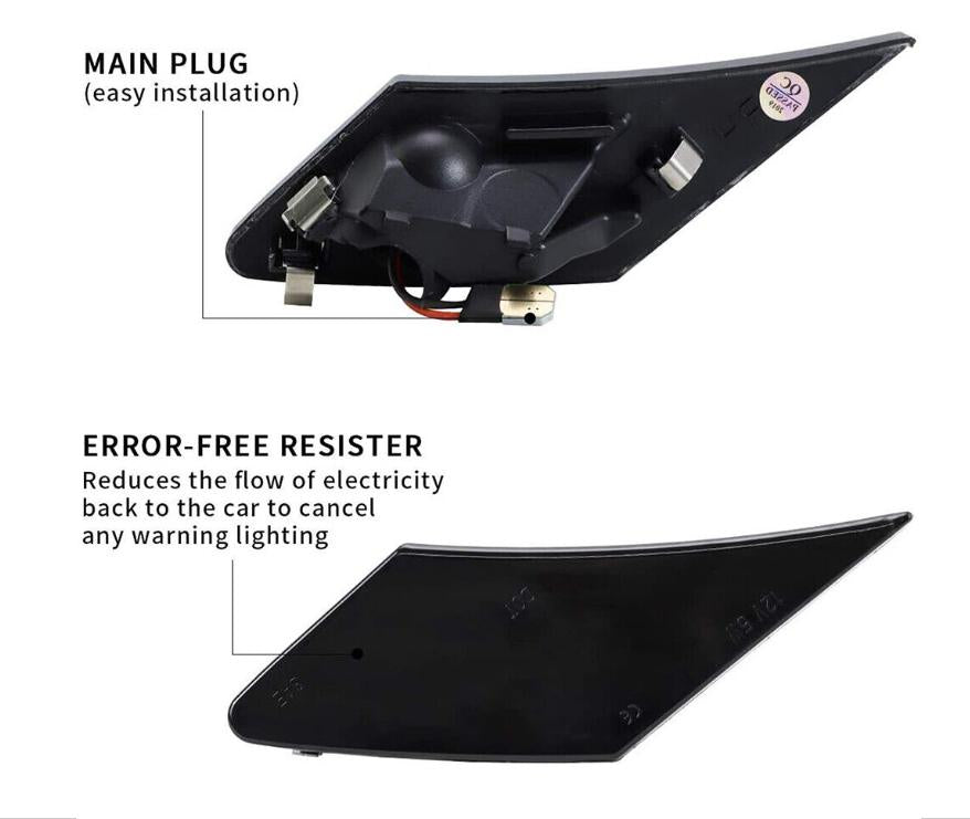 Black LED Side Marker Lights For 13-20 Subaru BRZ FR-S GT86 w/Sequential Signal - Autoglo Australia