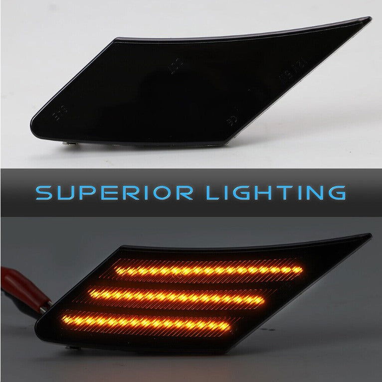 Black LED Side Marker Lights For 13-20 Subaru BRZ FR-S GT86 w/Sequential Signal - Autoglo Australia