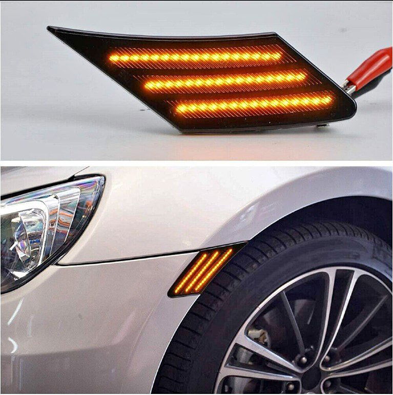 Black LED Side Marker Lights For 13-20 Subaru BRZ FR-S GT86 w/Sequential Signal - Autoglo Australia