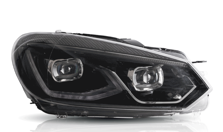 Blue DRL LED Headlights For Volkswagen Golf 6 MK6 2008-2013 W/Start-up Animation - Autoglo Australia
