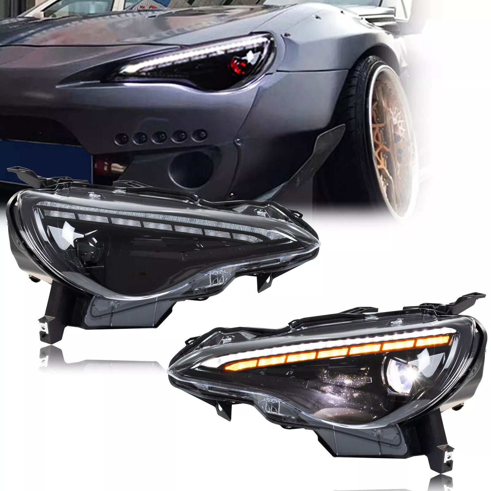 Autoglo Australia LED Smoked Demon Eye Headlight For Toyota 86 / Subaru BRZ - Autoglo Australia