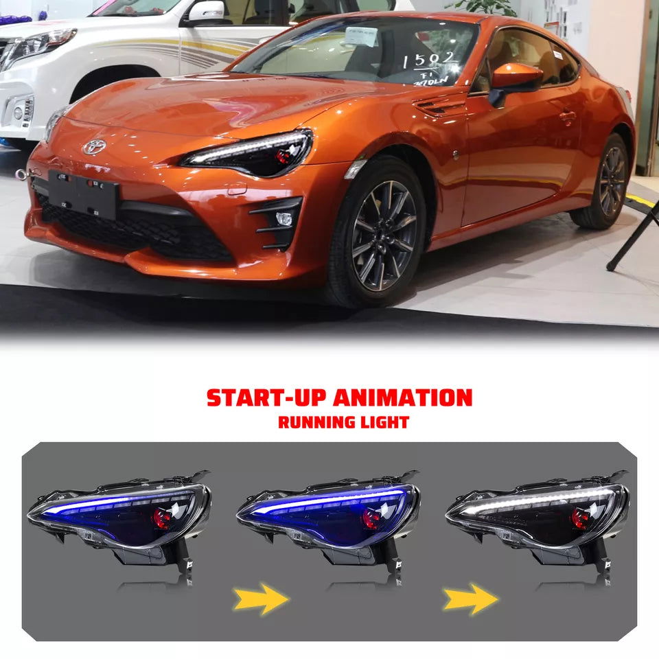 Autoglo Australia LED Smoked Demon Eye Headlight For Toyota 86 / Subaru BRZ - Autoglo Australia