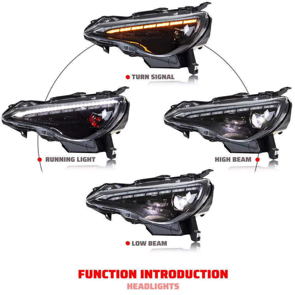 Autoglo Australia LED Smoked Demon Eye Headlight For Toyota 86 / Subaru BRZ - Autoglo Australia