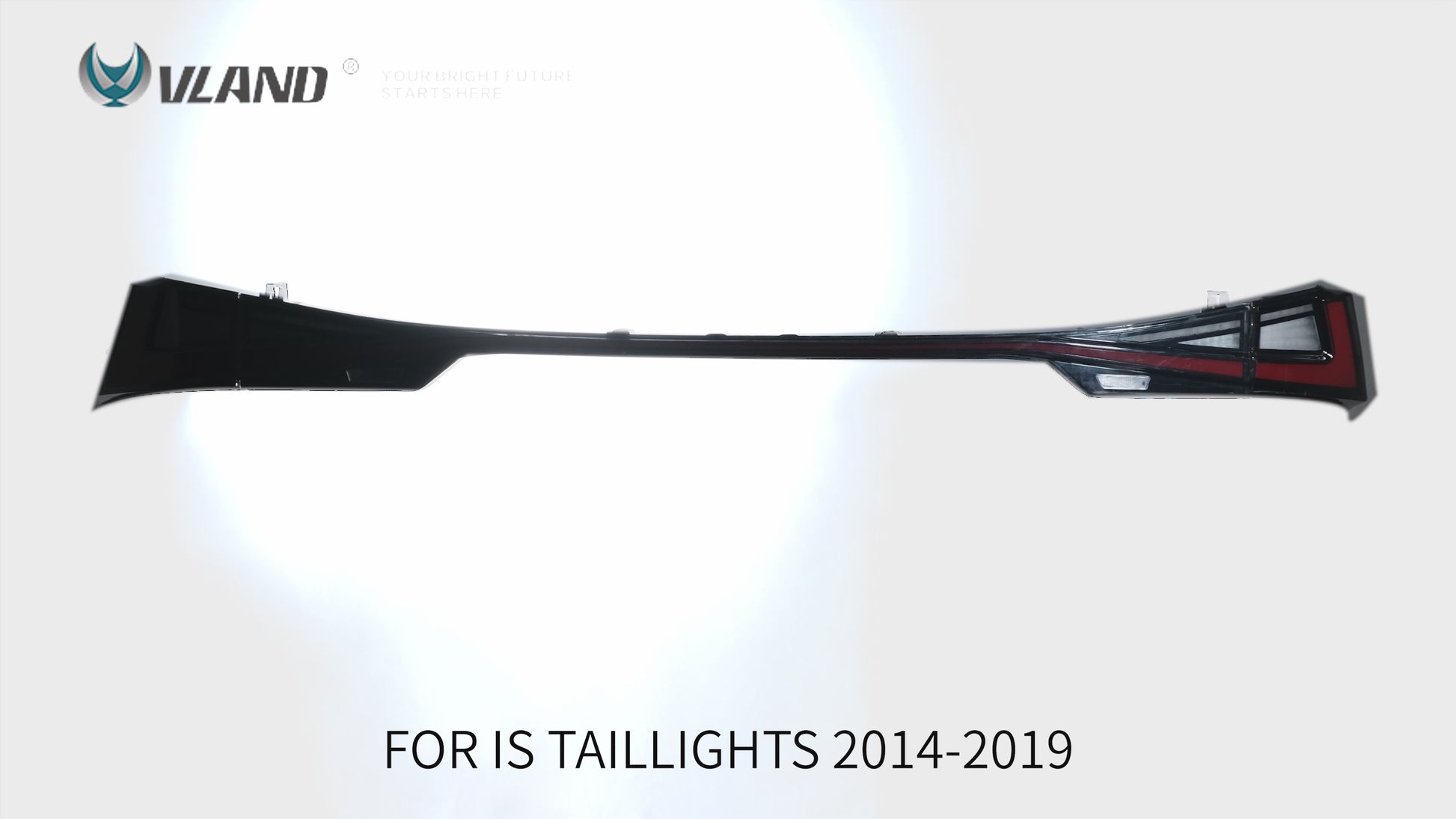 "VLAND LED taillights for Lexus IS250 300h 350 F 2014-2020, red running lights, red brake lights, diamond white reverse lights"