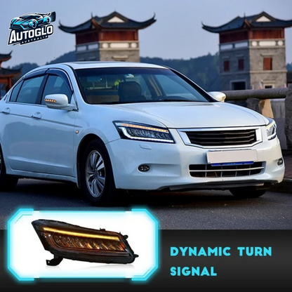 Autoglo Australia 2008-2012 FULL LED Headlights For Honda Accord DRL Start up Animation